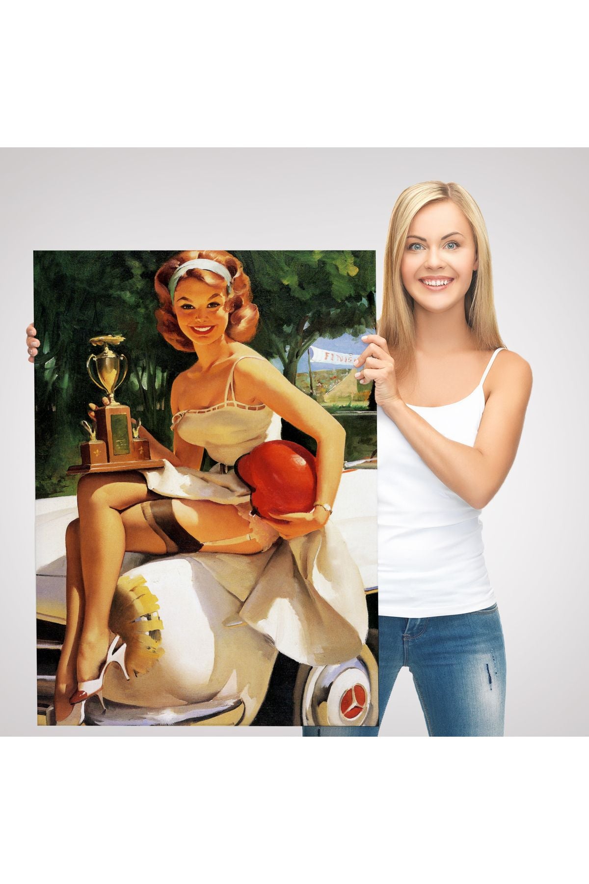 Kupa Kızı Kazanan Kız Tablosu - Trophy Girl A Winner-6456