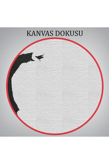 DB  Bansky'nin Çiçek Atan Adam Eseri Kanvas Tablo-5111