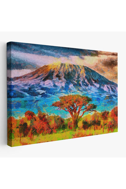 Tanzanya Kilimanjaro Dağı Manzarası Duvar Tablosu-3480