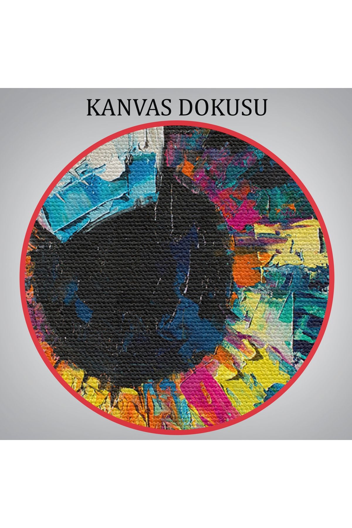 Gözün Kavramsal Soyut Resmi Yağlıboya Görünüm Kanvas Tablo-3655