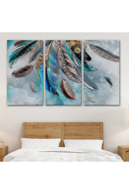 DB Kuş Tüyü Dekoratif Kanvas Duvar Tablosu -3423