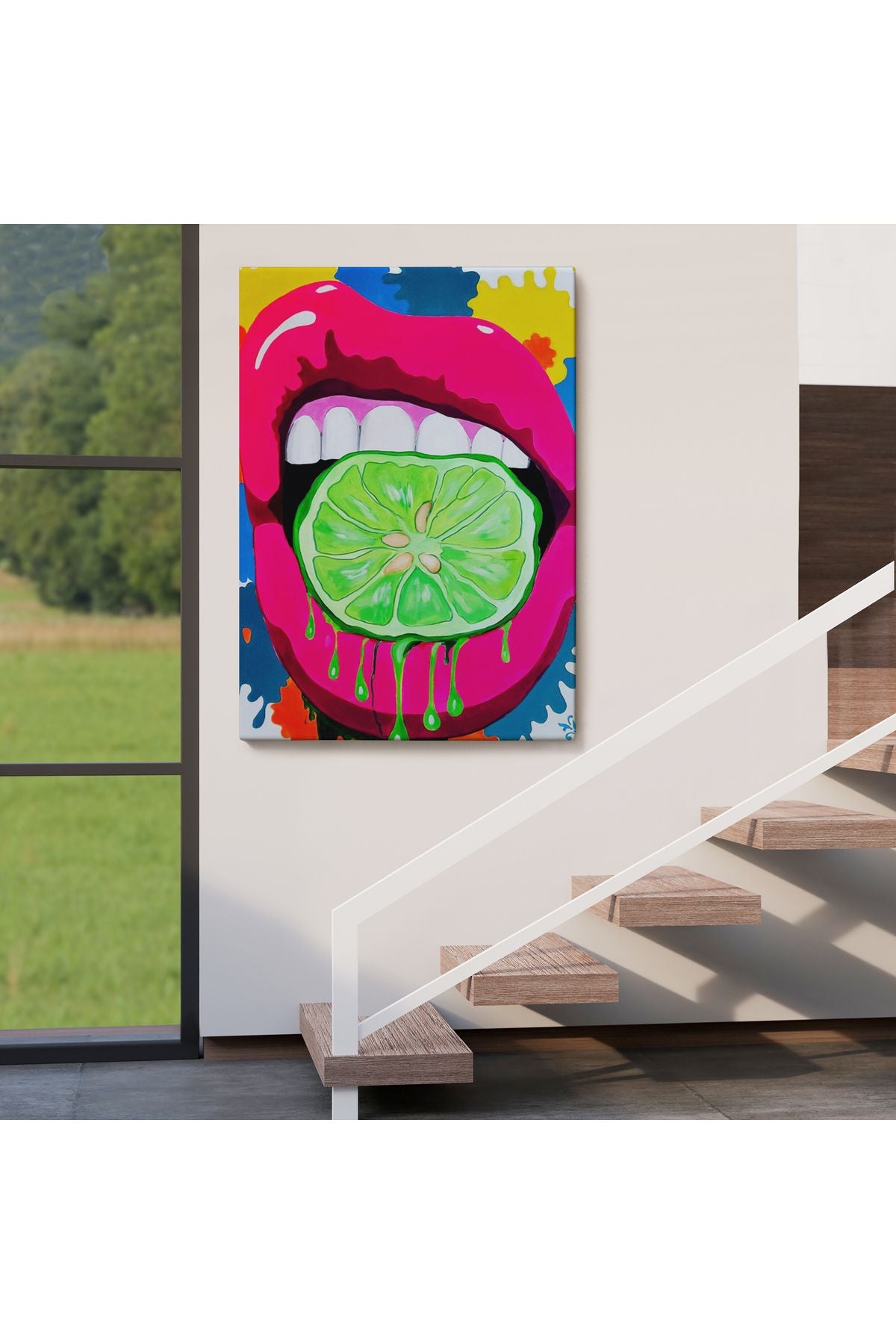 Pop Art, Sokak Sanatı Renkli Dekoratif Duvar Tablosu-6127