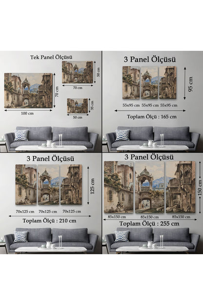 Eski Hollanda Şehir Manzarası Duvar Tablosu-1222