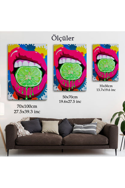 Pop Art, Sokak Sanatı Renkli Dekoratif Duvar Tablosu-6127