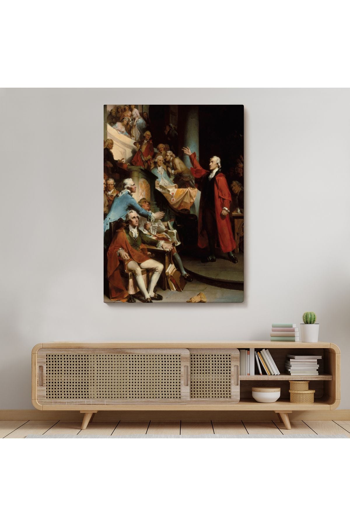 Patrick Henry Virginia burgesses Evinin Önünde Duvar Tablosu-6408