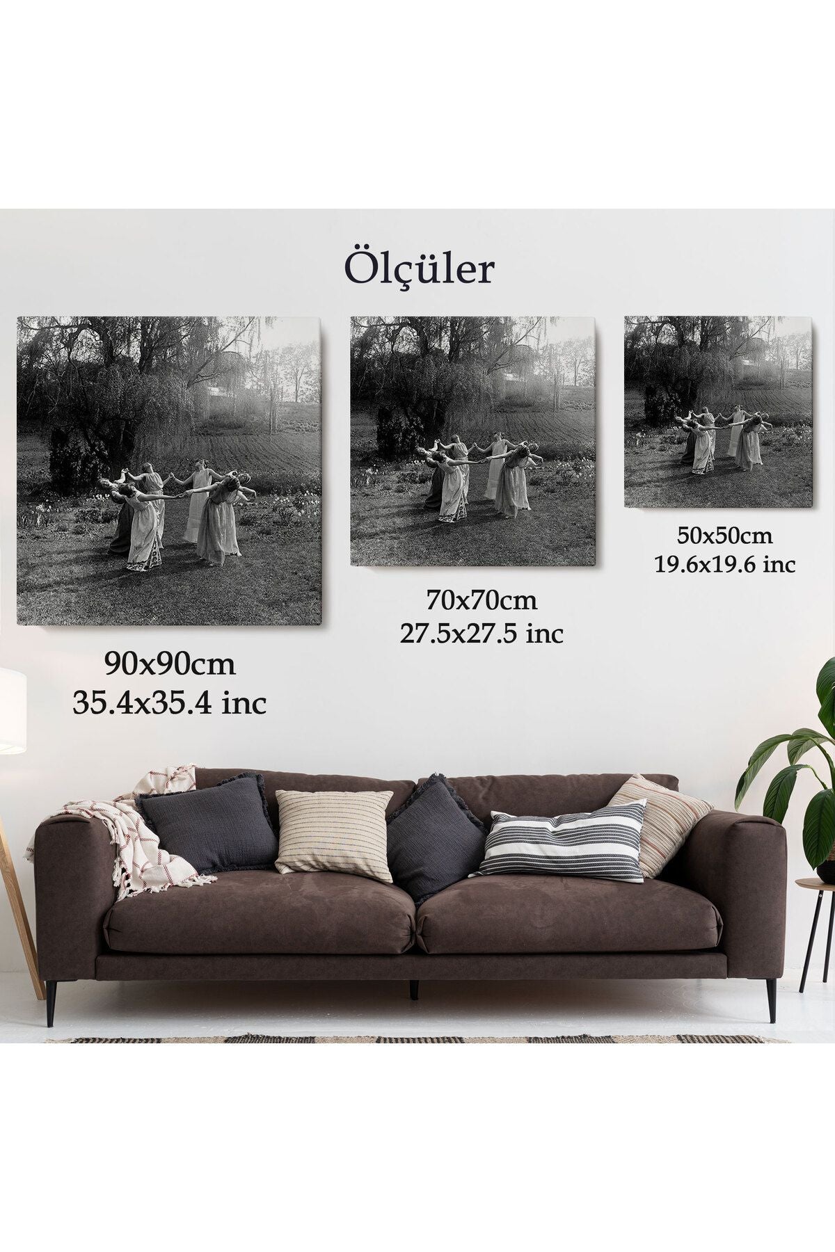 arg001 seri Vintage Kadınlar Dans Ediyor Kanvas Tablo, Gotik Ev Dekorasyonu, Ritüel Daire Dansı-5334