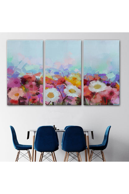 Güzel çiçekler Yağlıboya Görünüm Dekoratif Kanvas Duvar Tablo-3440
