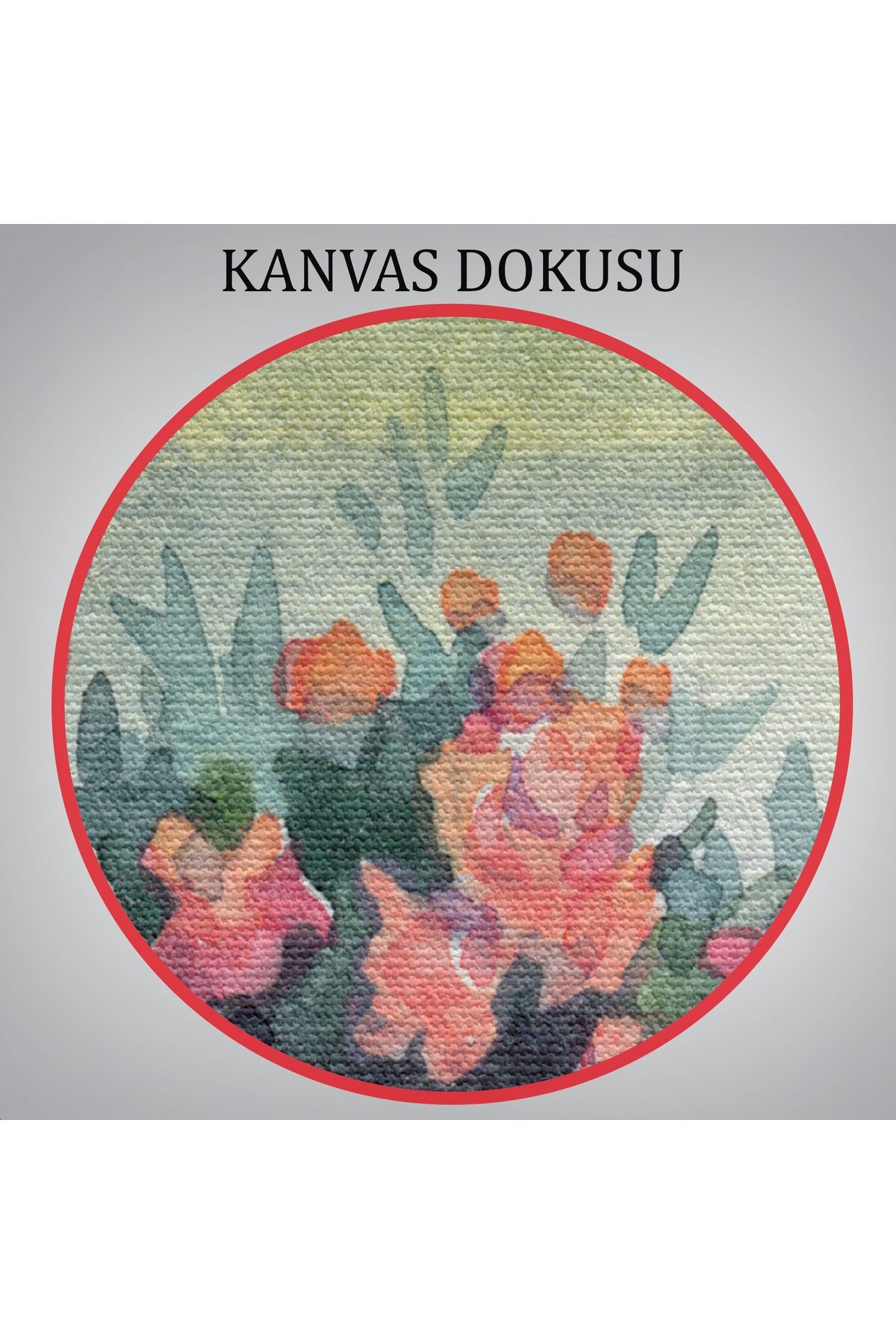 Pembe Çiçekler Kanvas Tablo-5974