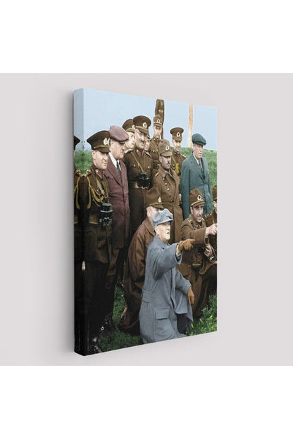 Atatürk Silah Arkadaşları İle Cephede Dekoratif Duvar Tablosu-6211