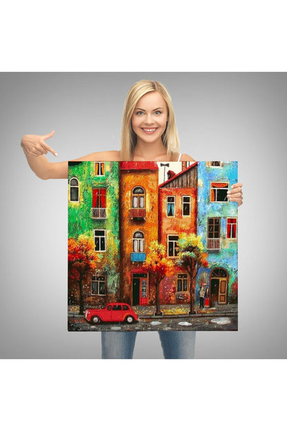 Renkli Hollanda Evleri Kanvas Tablo-5865