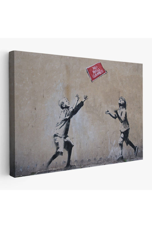 Banksy Stencil'in Top Oyunları Yok İsimli Eseri Kanvas Tablo-5006