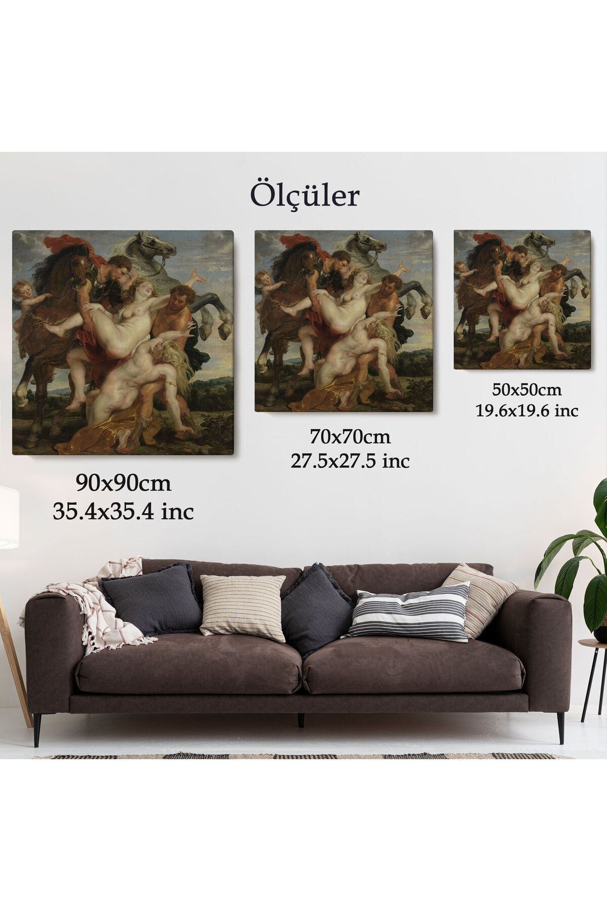 Peter Paul Rubens The Rape of Leucippus' Daughters Kanvas Tablo -5880