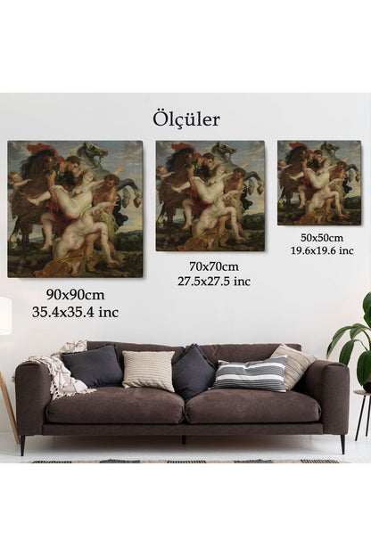 Peter Paul Rubens The Rape of Leucippus' Daughters Kanvas Tablo -5880