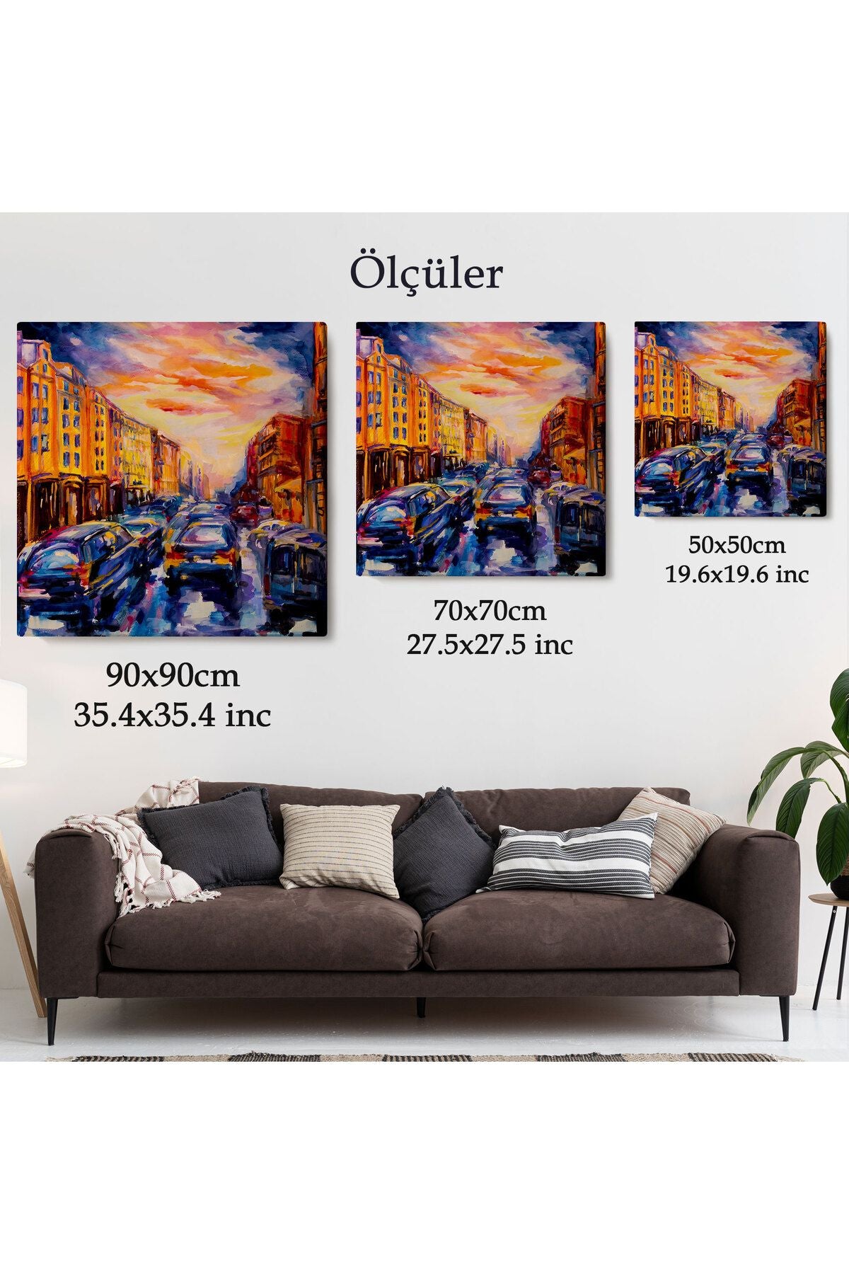 Şehir Trafiği Kanvas Tablo-5901