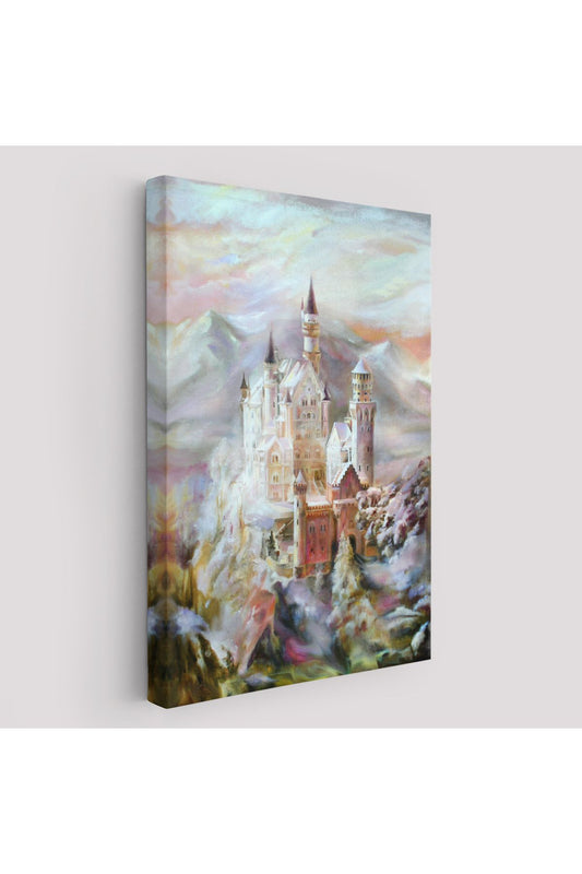 Dağların Arasındaki Şato Kanvas Tablo-5976