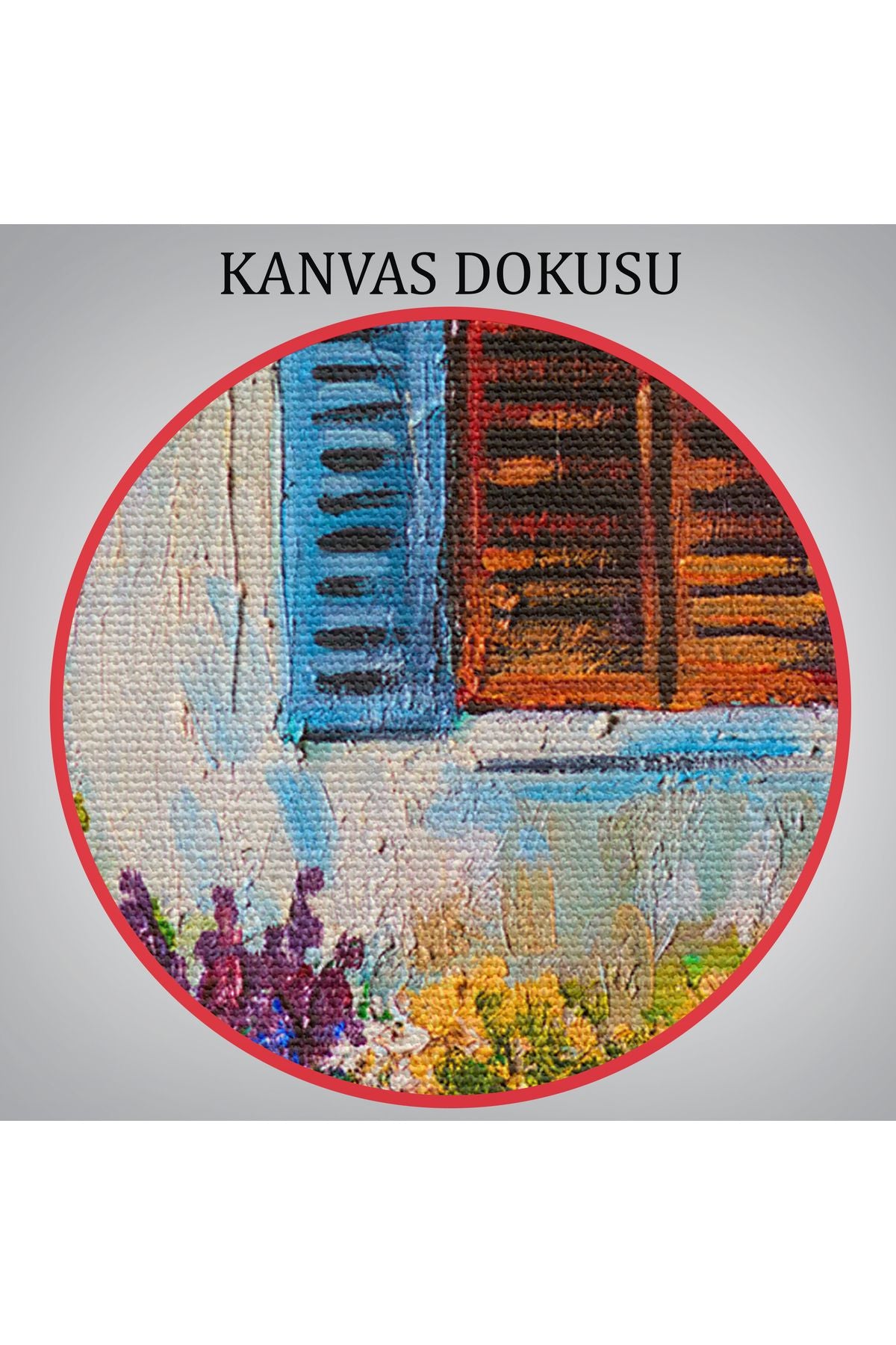 Deniz Manzaralı Güzel Ev Dekoratif Kanvas Duvar Tablosu-3437