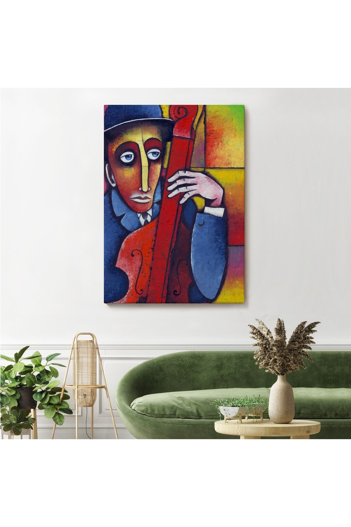 Dekoratif Kanvas Tablo, Duvar Tablosu-Çello Virtüözü Adam 6426