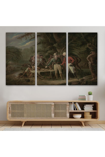 General Francis Marion Bir İngiliz Subayı Yemeğini Paylaşmaya Davet Eden Tablosu-6547