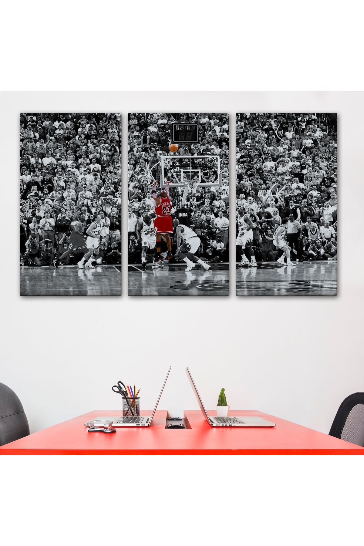 Michael Jordan Maç Sonu Şutu Kanvas Tablo, Chicago Bulls Nba-5088