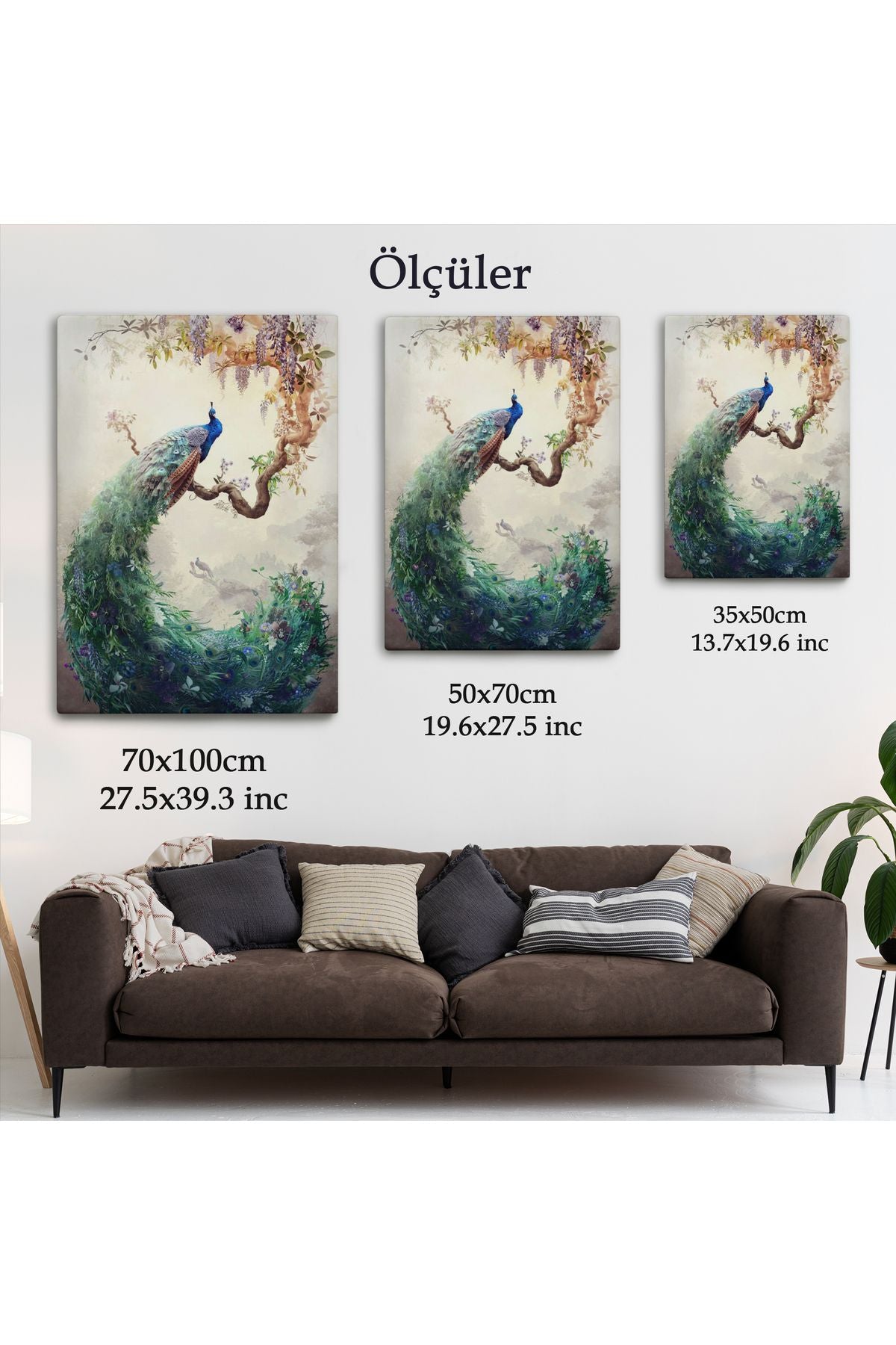 Daldaki Tavuz Kuşu Dekoratif Tablo-6494