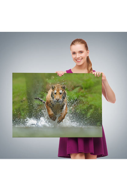 Koşan Kaplan Dekoratif Kanvas Tablo 1142