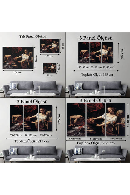 Jean Caravaggio Judith Holofernes'in Başını Keserken Tablo-6646