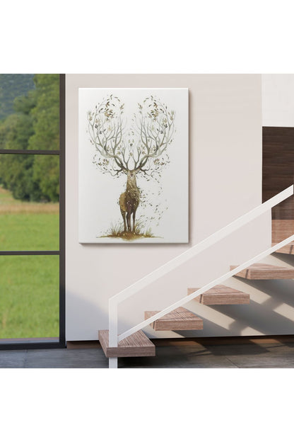 emn seri001 Yaprak Boynuzlu Geyik Tablosu-6133