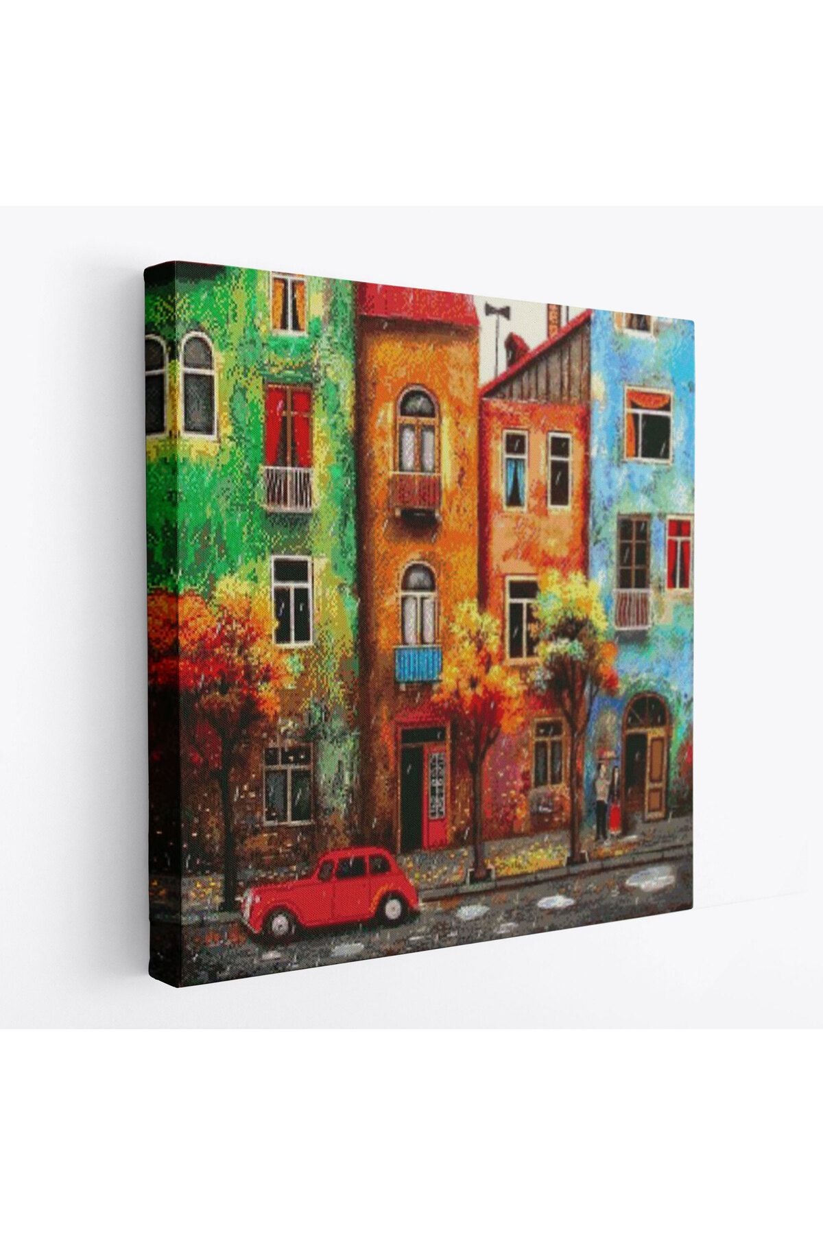 Renkli Hollanda Evleri Kanvas Tablo-5865