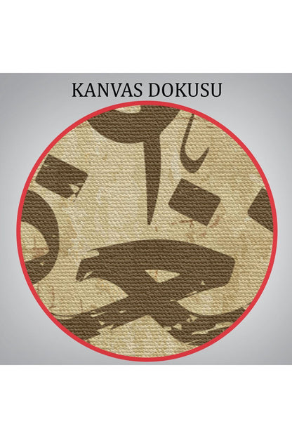 Yüce Allah'tan Mağfiret Dileyin ve O'na Tövbe Edin Yazılı Dekoratif Kanvas Tablo-3274