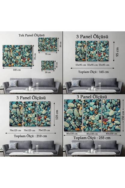 Deniz Taşı Dekoratif Kanvas Duvar Tablosu-3495