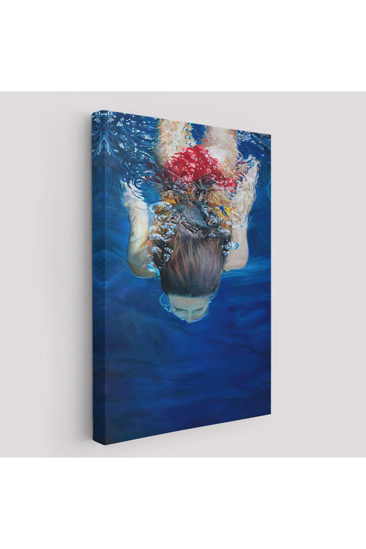 Su Altında Yüzen Kız Tablosu-6318