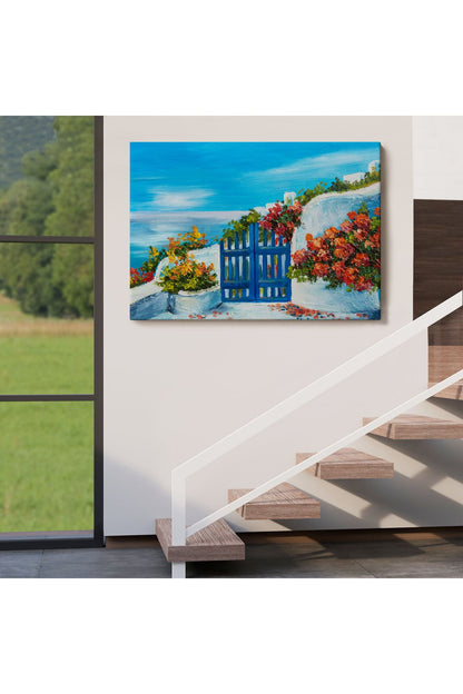 Özel Tasarım Deniz Manzaralı Bahçe Duvar Tablosu-1220