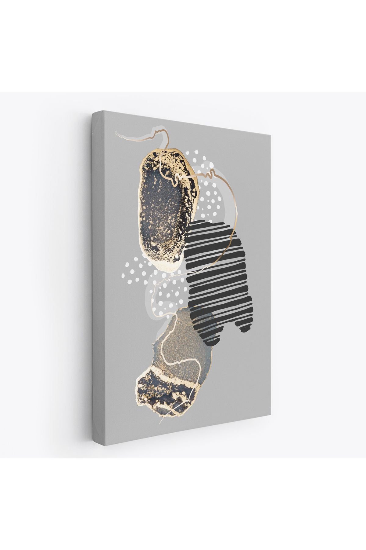 Geometrik Formda Soyut Desenler Dekoratif Kanvas Tablo-5182