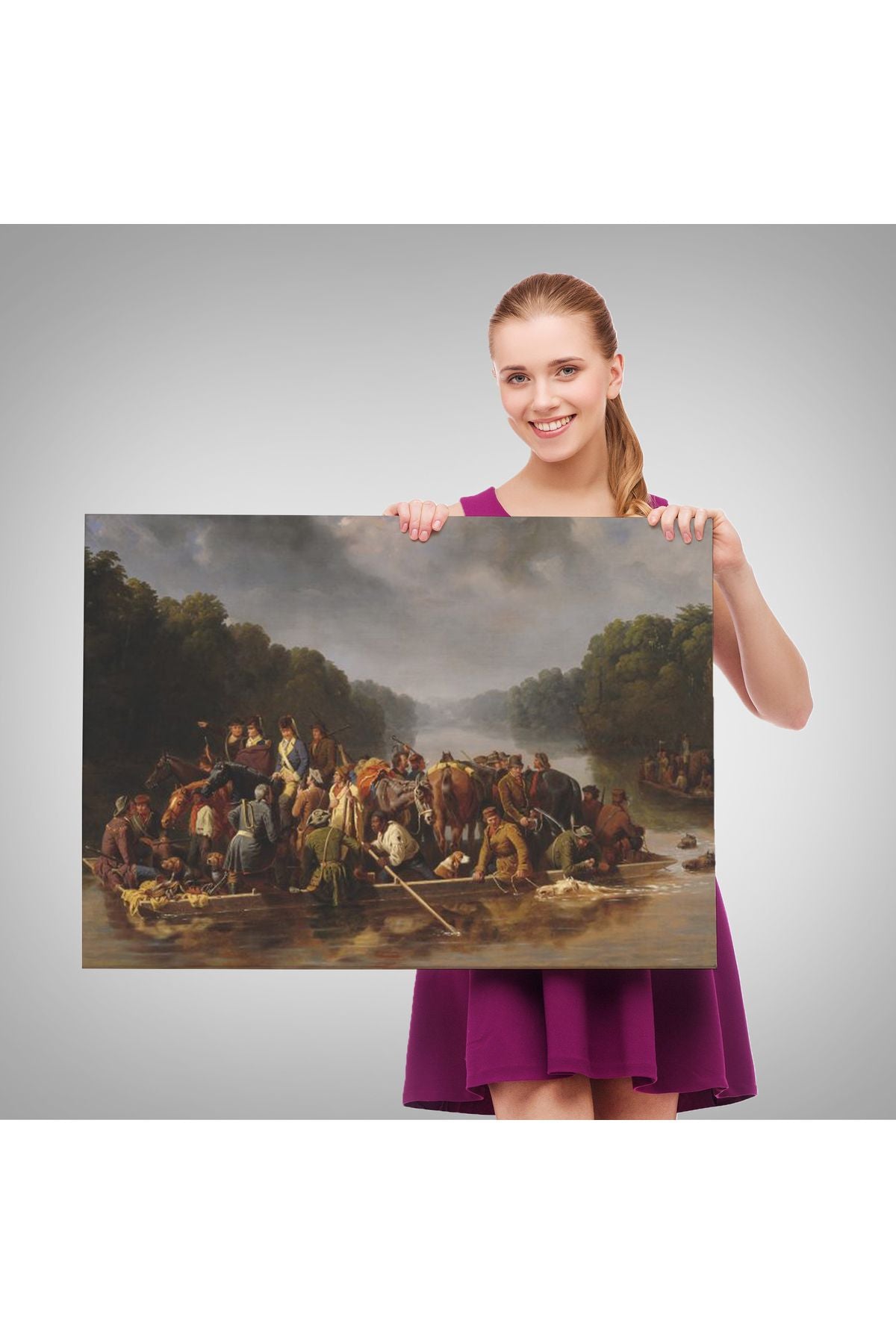 Dekoratif Duvar Tablosu-Marion Peedee'yi Geçiyor Eseri Tylee Ranney Kanvas Tablo 6544