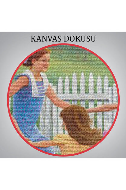 Bahçede Oynayan Kız Çocukları Tablosu-6532
