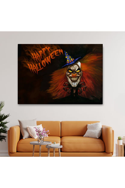 Cadılar Bayramı Duvar Dekoru, Korkunç Kabaklar Cadılar Bayramı Duvar Tablosu-5193