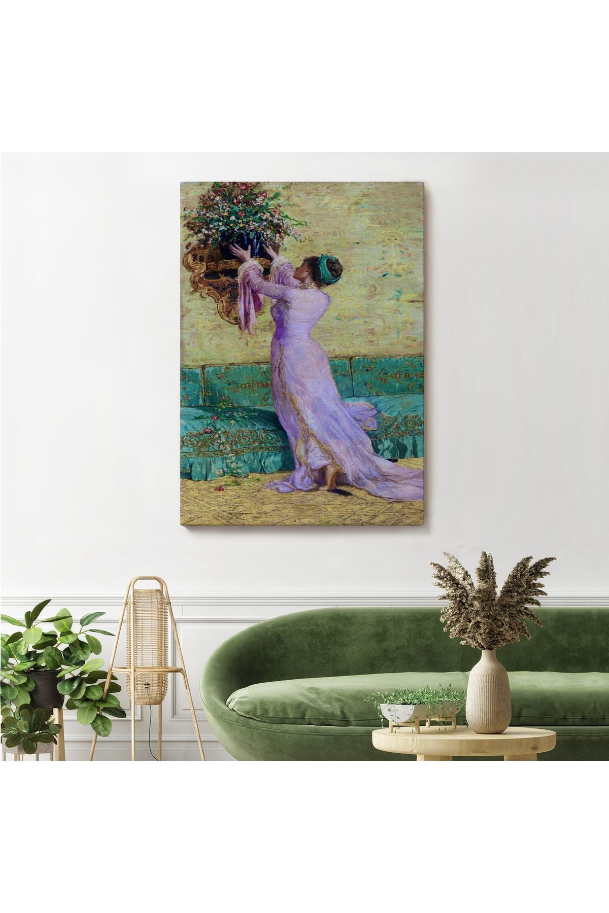 Vazo Yerleştiren Kız Osman Hamdi Bey Kanvas Tablo-5295