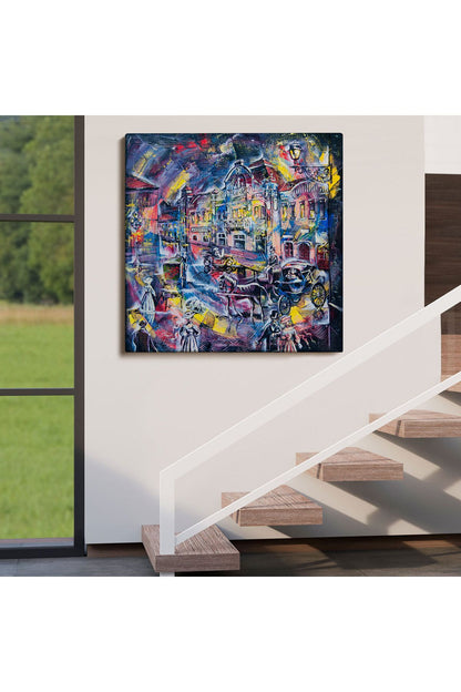 Renkli Şehir Manzarası Kanvas Tablo-5898