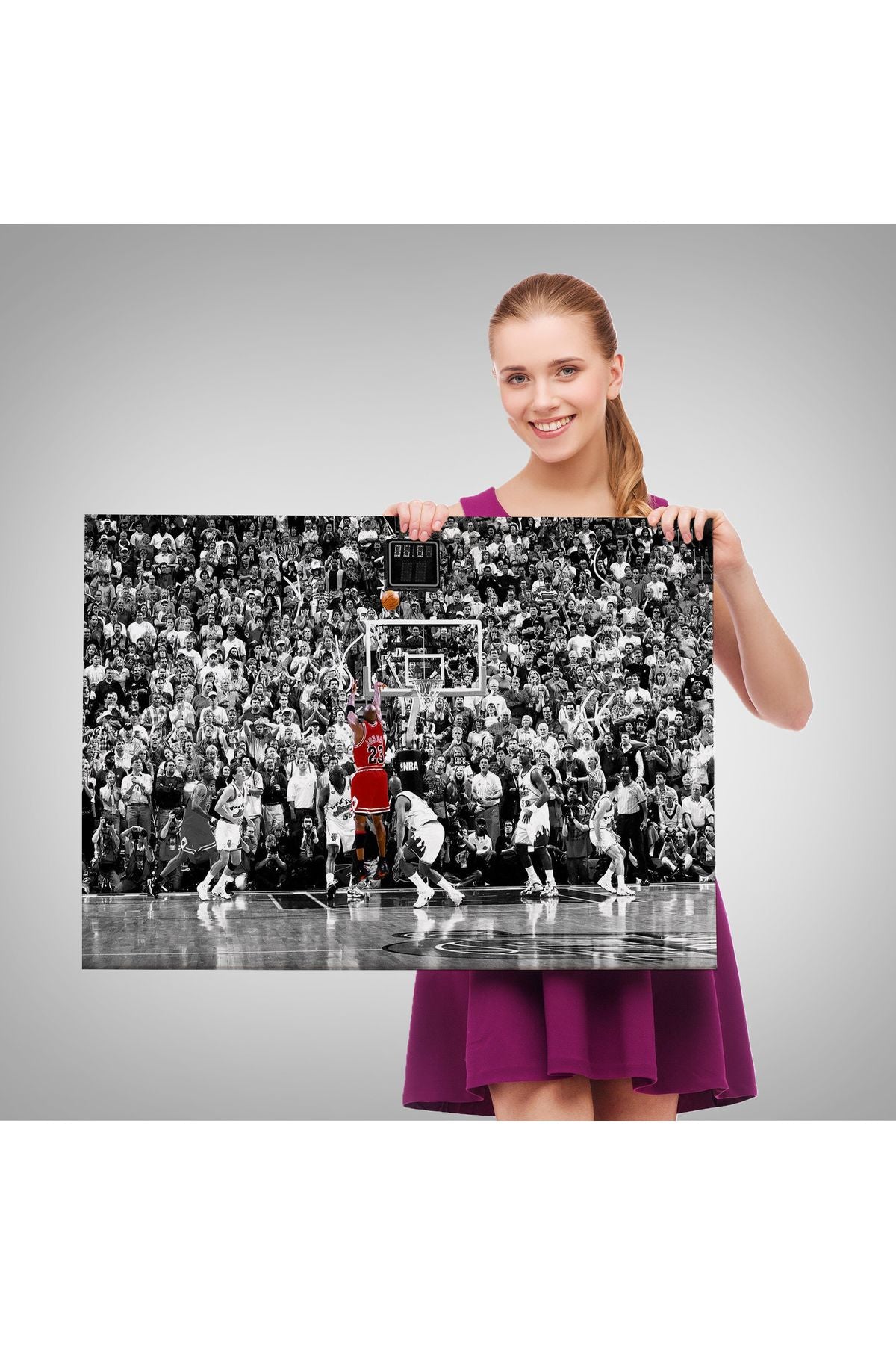 Michael Jordan Maç Sonu Şutu Kanvas Tablo, Chicago Bulls Nba-5088