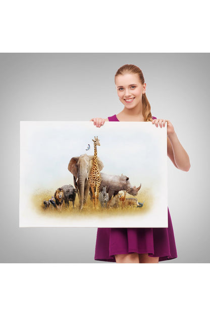 Hayvanlar Alemi Dekoratif Kanvas Tablo 1146