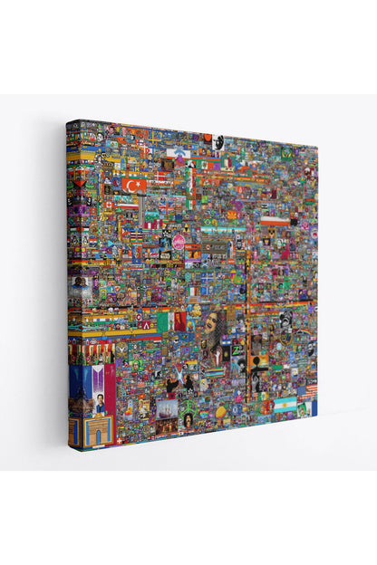 Reddit R/place Kanvas Tablo, Elraenn Twitch Kanvas Tablo, Reddit Savunma Hattı Kanvas Tablo-5173