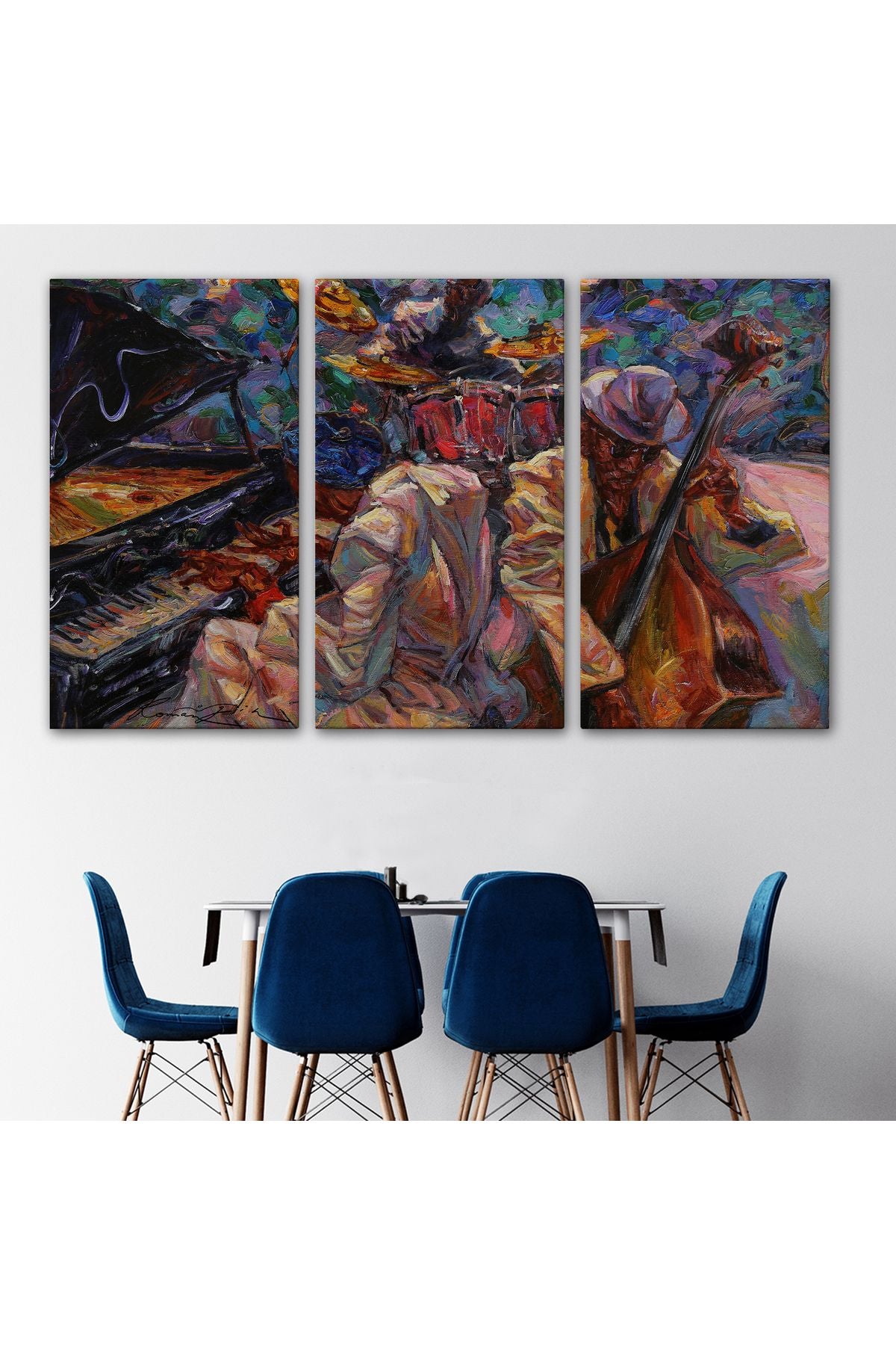 OZ Caz Müzİği Yapan Grup Duvar Tablosu-1216