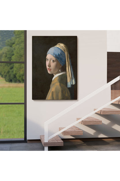 İnci Küpeli Kız Kanvas Tablo, Ressam Johannes Vermeer -4969