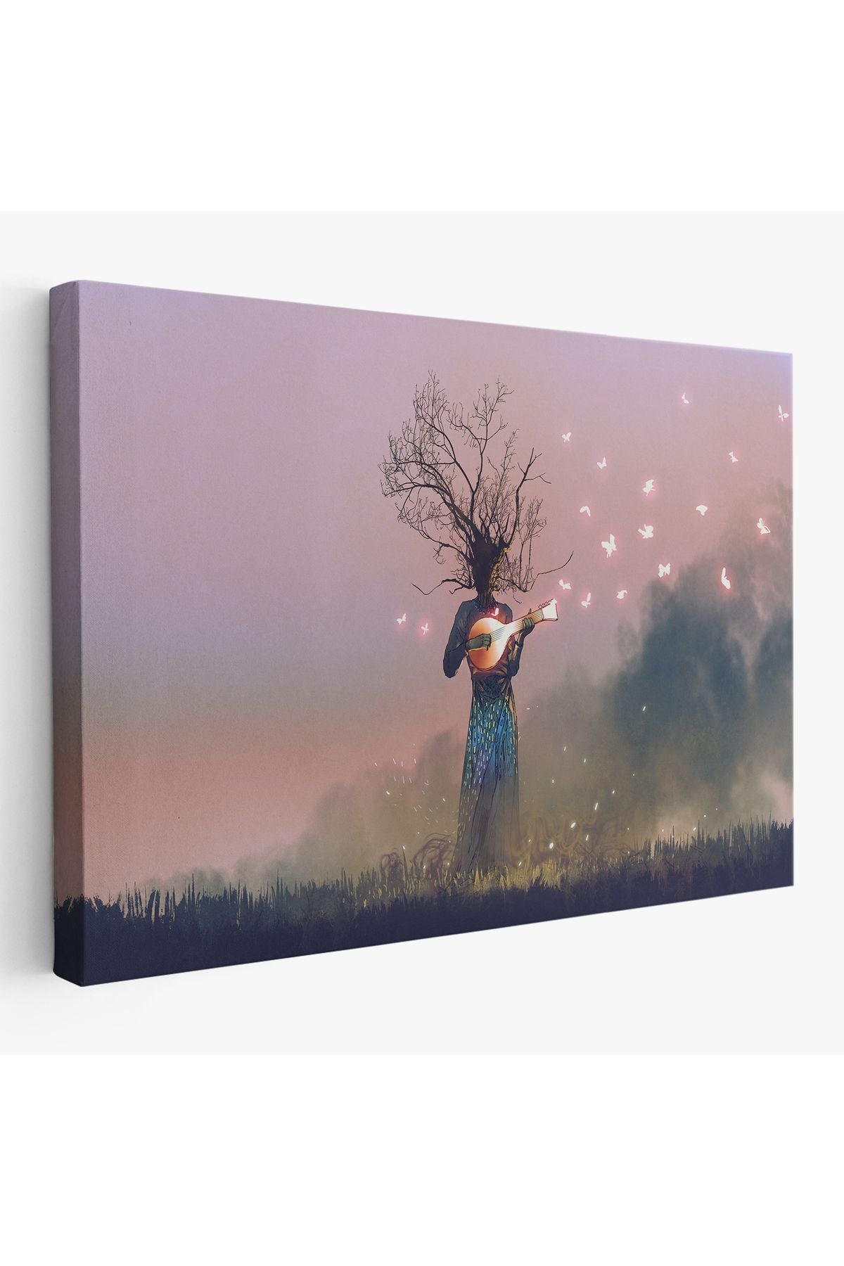 YB Geceyarısı Ud Çalan Kadın Kanvas Tablo-3593