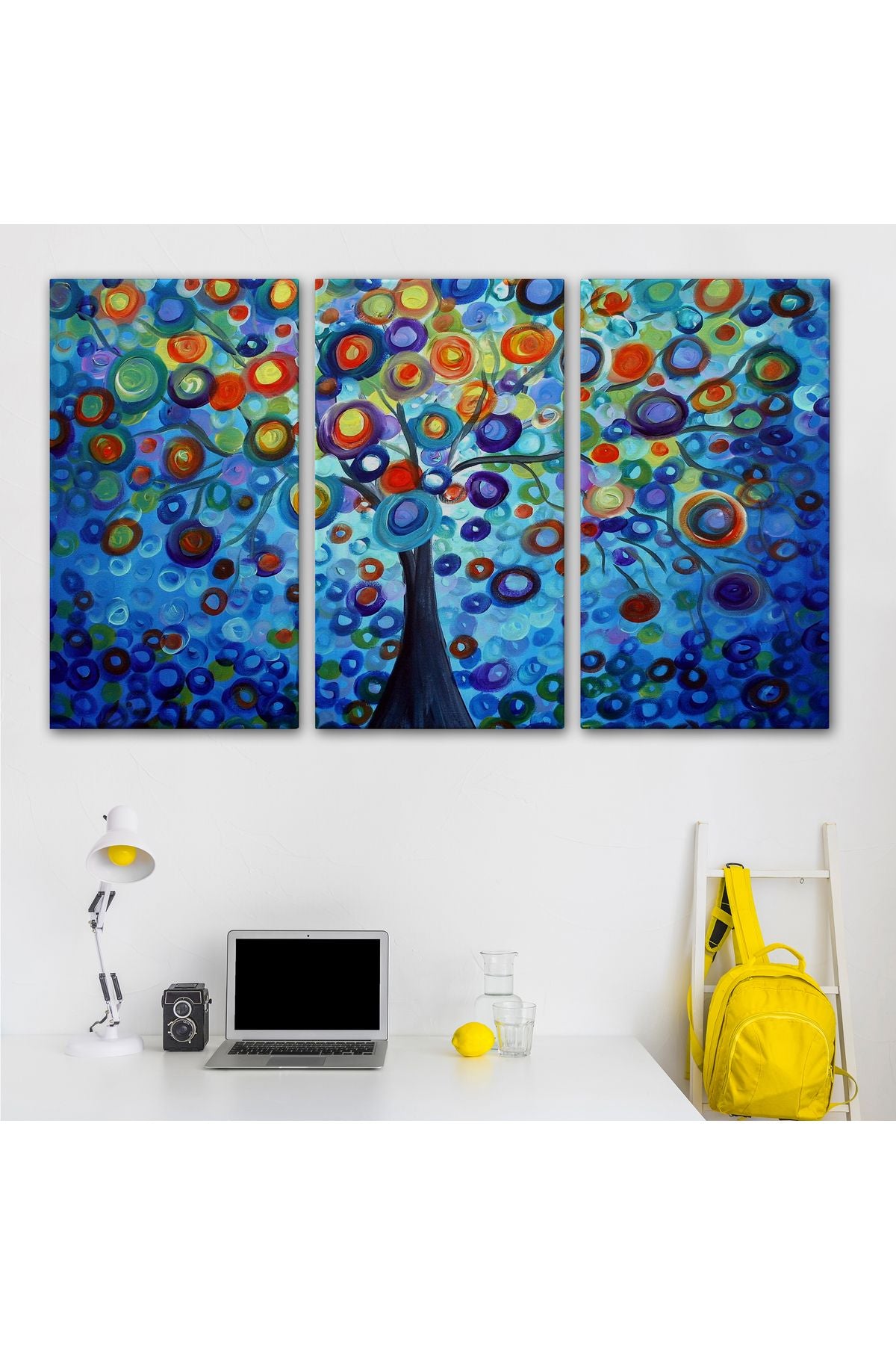 Sürreal Ağaçtaki Renkler Senfonisi Tablosu-6626