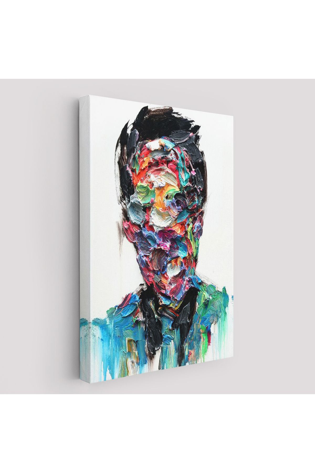 Soyut Erkek Portresi Yağlıboya Görünümlü DuvarTablosu-6320