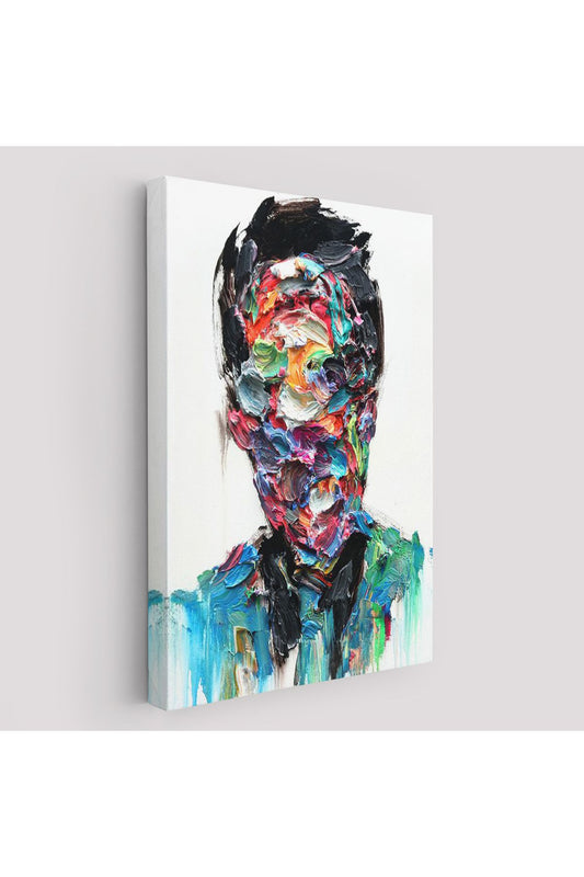 Soyut Erkek Portresi Yağlıboya Görünümlü DuvarTablosu-6320