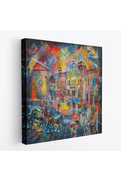Renkli Şehir Manzarası Kanvas Tablo-5902