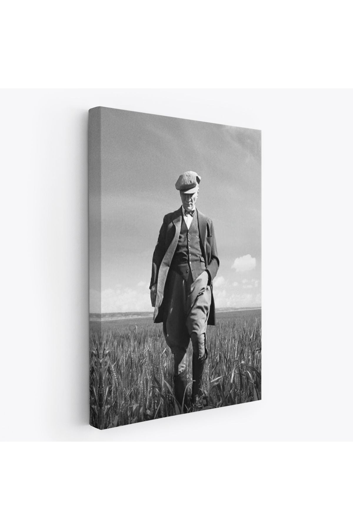 Atatürk Portre Tablosu Mustafa Kemal Atatürk Dikdörtgen Dekoratif Kanvas Tablo-FC-127