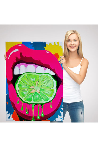 Pop Art, Sokak Sanatı Renkli Dekoratif Duvar Tablosu-6127